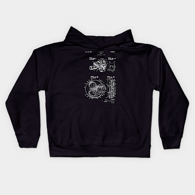 Movie Camera Patent Patent / vintage camera blueprint Kids Hoodie by Anodyle